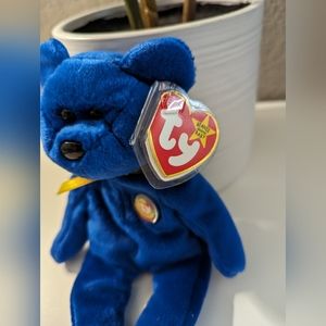 Clubby the Bear Ty Beanie Baby  1998 ~ New & Tagged